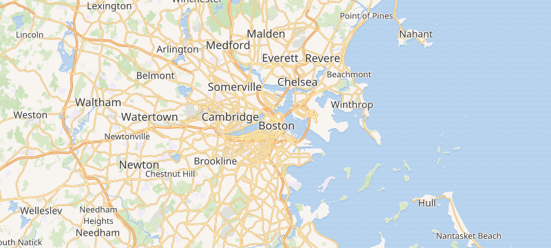 Map of Boston, MA