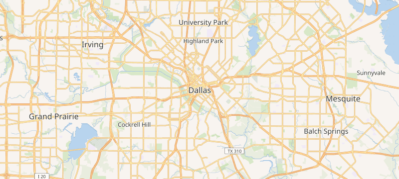 Map of Dallas, TX