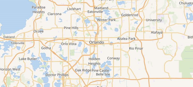 Map of Orlando, FL